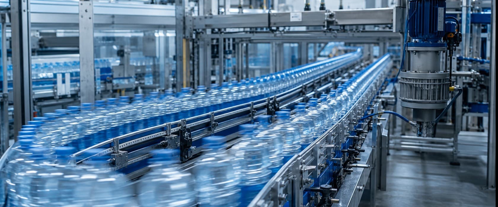 High-speed packaging conveyor line